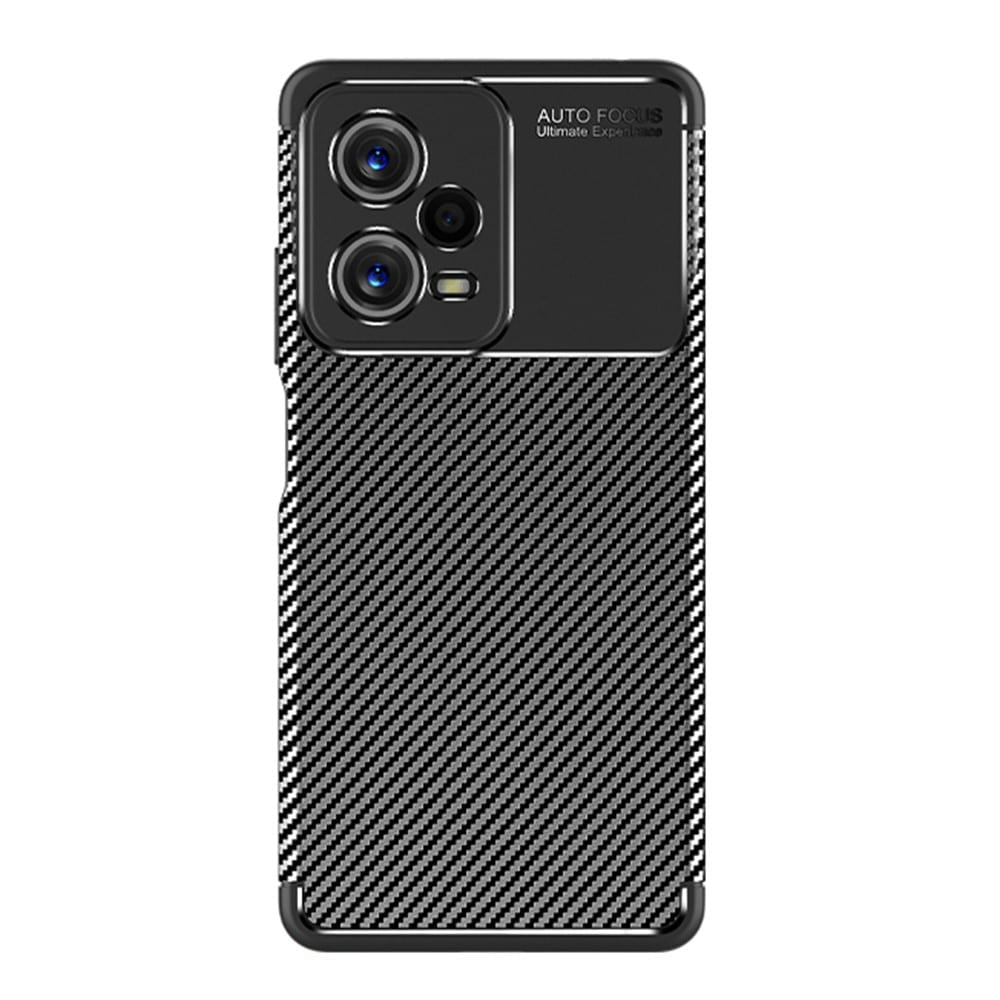 Techsuit – Karbonska maska za Xiaomi Redmi Note 12 5G / Poco X5 – črna