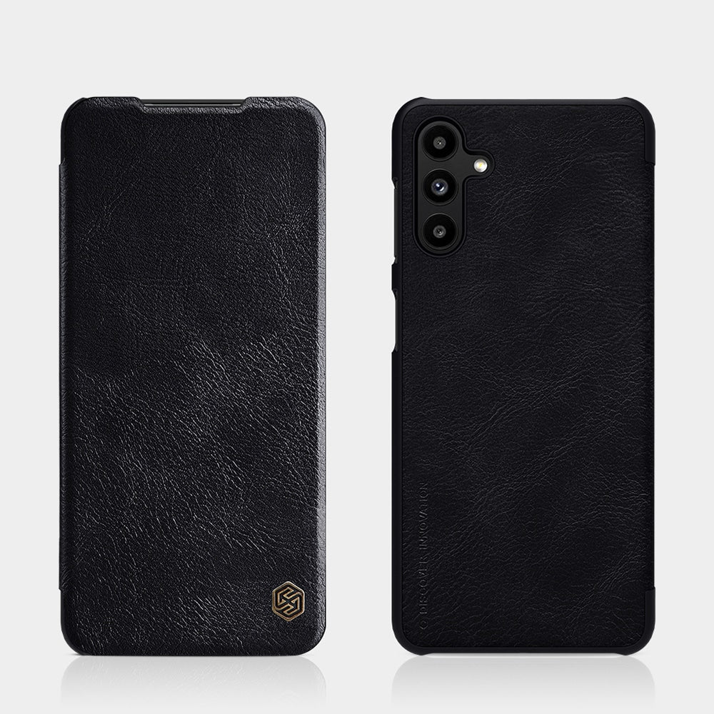 Nillkin - Usnjena torbica Qin za Samsung Galaxy A13 5G / A04s - črna