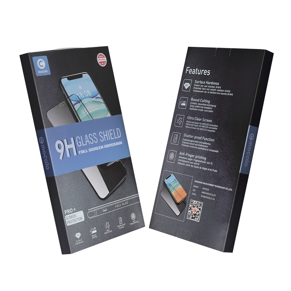 MOCOLO - 2.5D ukrivljeno polno lepljivo steklo - Motorola G51 5G - črna