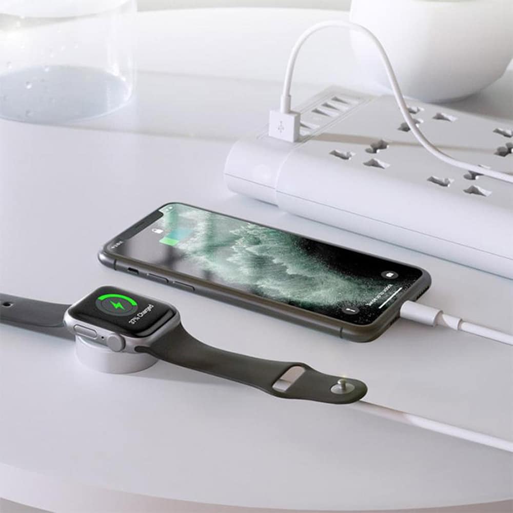 Yesido - Podatkovni kabel (CA-70) - 2v1 USB na Lightning Apple Watch 2.4A 120cm - bel