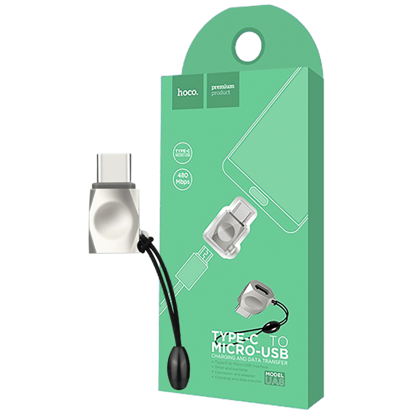 hoco. Adapter USB type C / Micro USB, OTG - UA8 Type C to Micro USB