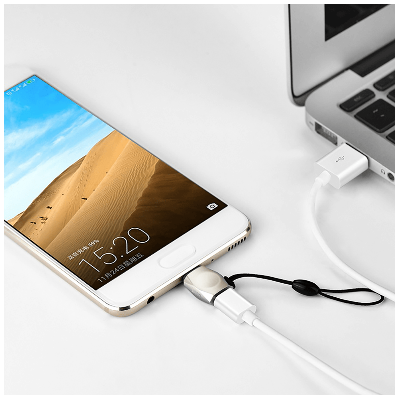 hoco. Adapter USB type C / Micro USB, OTG - UA8 Type C to Micro USB