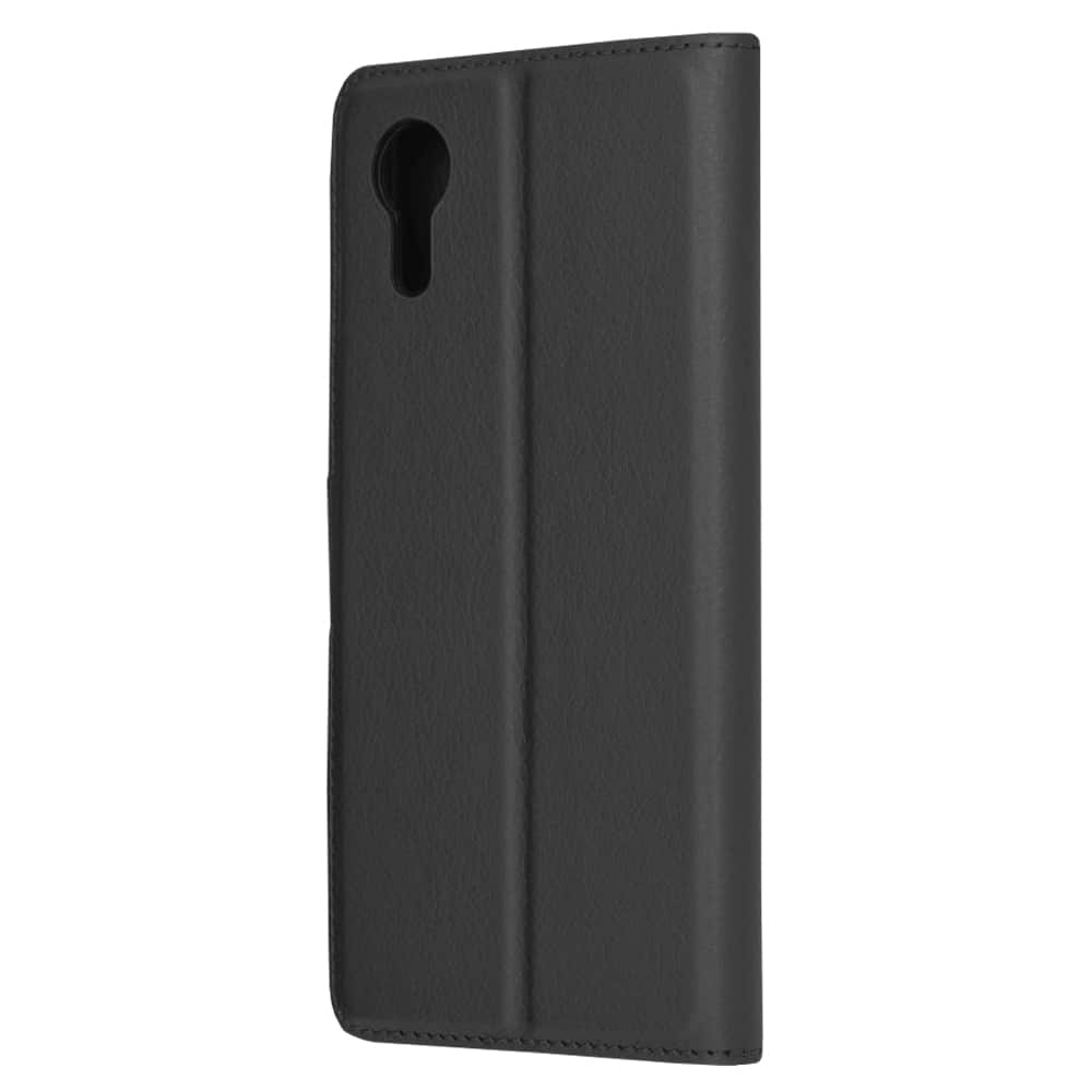 Techsuit – Usnjena preklopna torbica-denarnica za Samsung Galaxy Xcover7 – črna