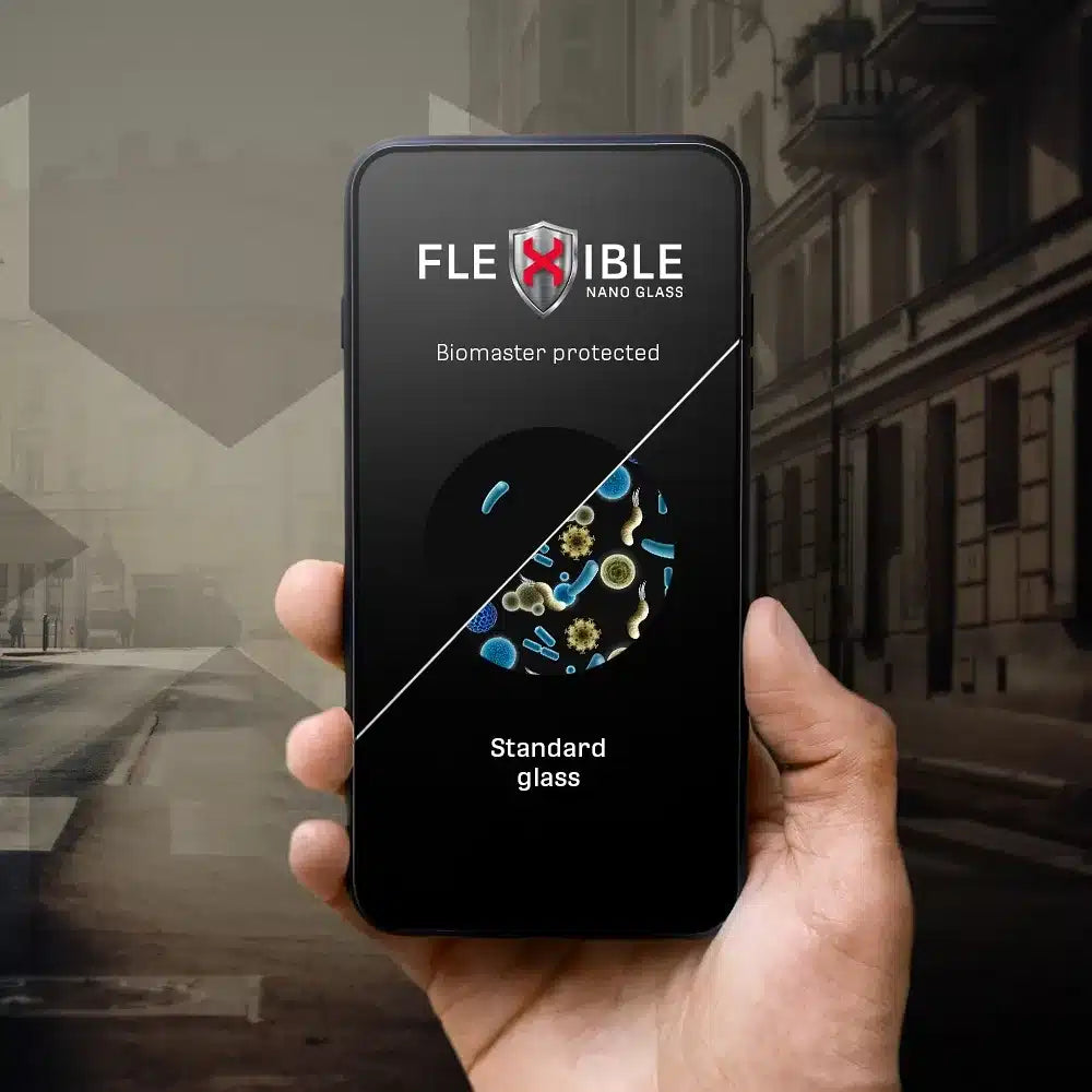 Forcell Flexible 5D - hibridno steklo za Samsung Galaxy S23 Ultra črno (Hot Bending) - deluje čitalnik