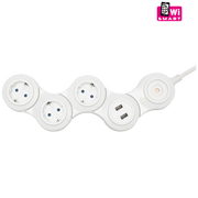 home Produžni kabel,SMART,podesivi,3 utičnice,1.5mm²,USB,WiFi - NVH 03K/WIFI