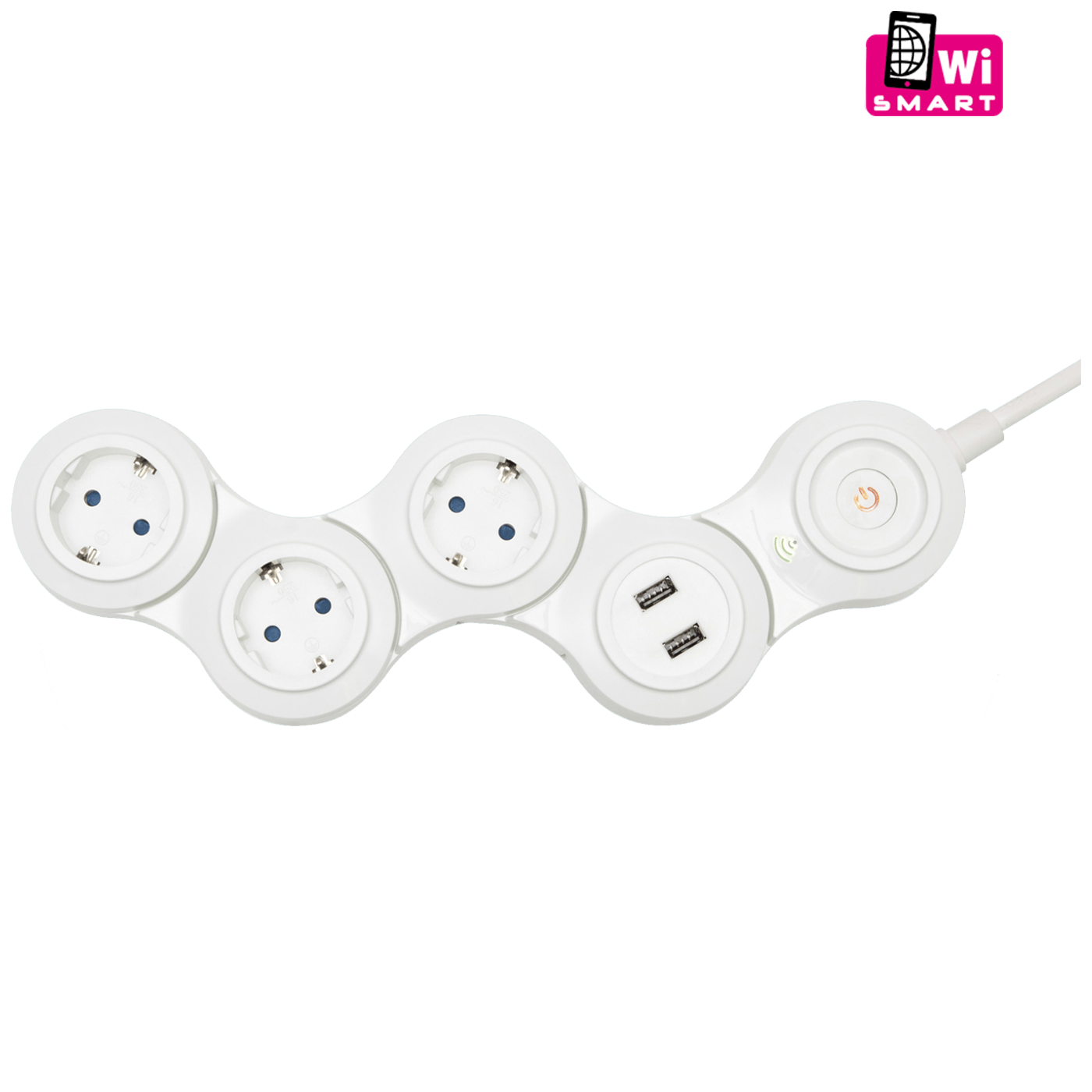 home Produžni kabel,SMART,podesivi,3 utičnice,1.5mm²,USB,WiFi - NVH 03K/WIFI