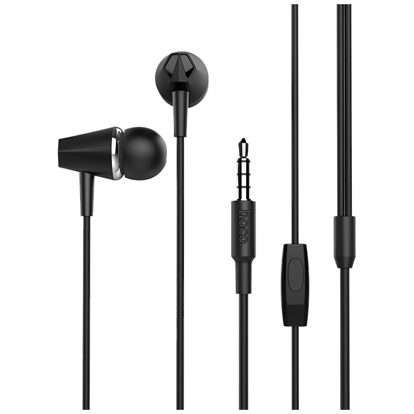hoco. Slušalke z mikrofonom, 3,5 mm, dolžina kabla 1,2 metra, črne - M34 Honor Black