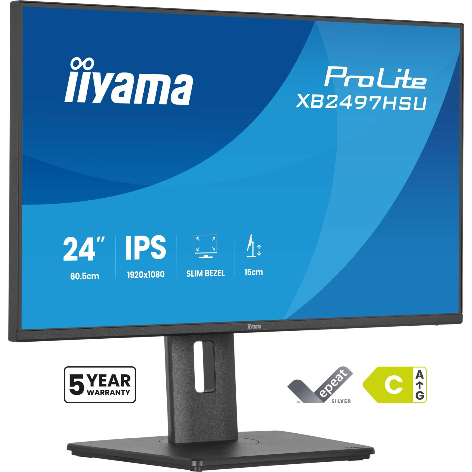 iiyama ProLite XB2497HSU-B1 računalni monitor 60,5 cm (23.8") 1920 x 1080 pikseli Full HD LED Crno