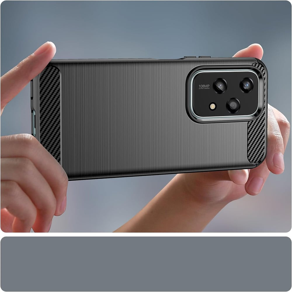 Techsuit Carbon Silicone ovitek za Honor 200 Lite – črna
