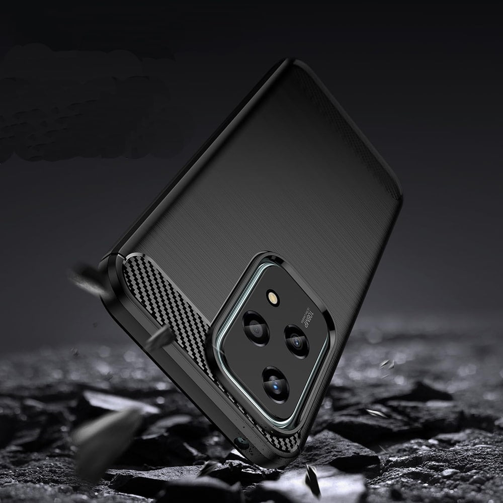 Techsuit Carbon Silicone ovitek za Honor 200 Lite – črna