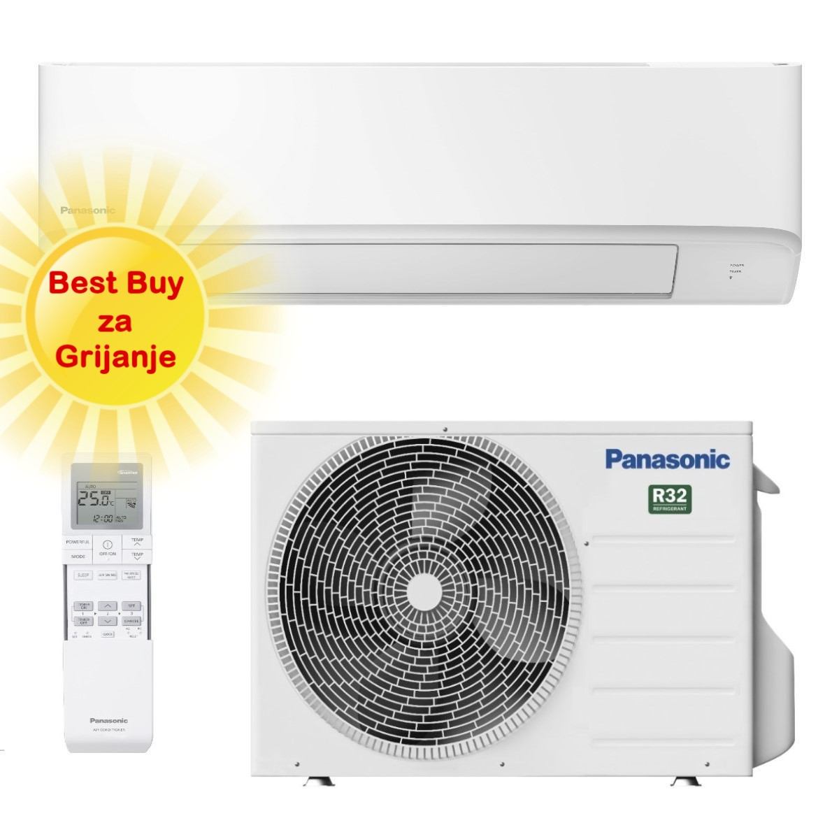 PANASONIC KLIMA UREĐAJ 5,0kW KIT-TZ50ZKE - Kompaktni inverter, za prostor do 50m2, A++ energetska klasa, R-32