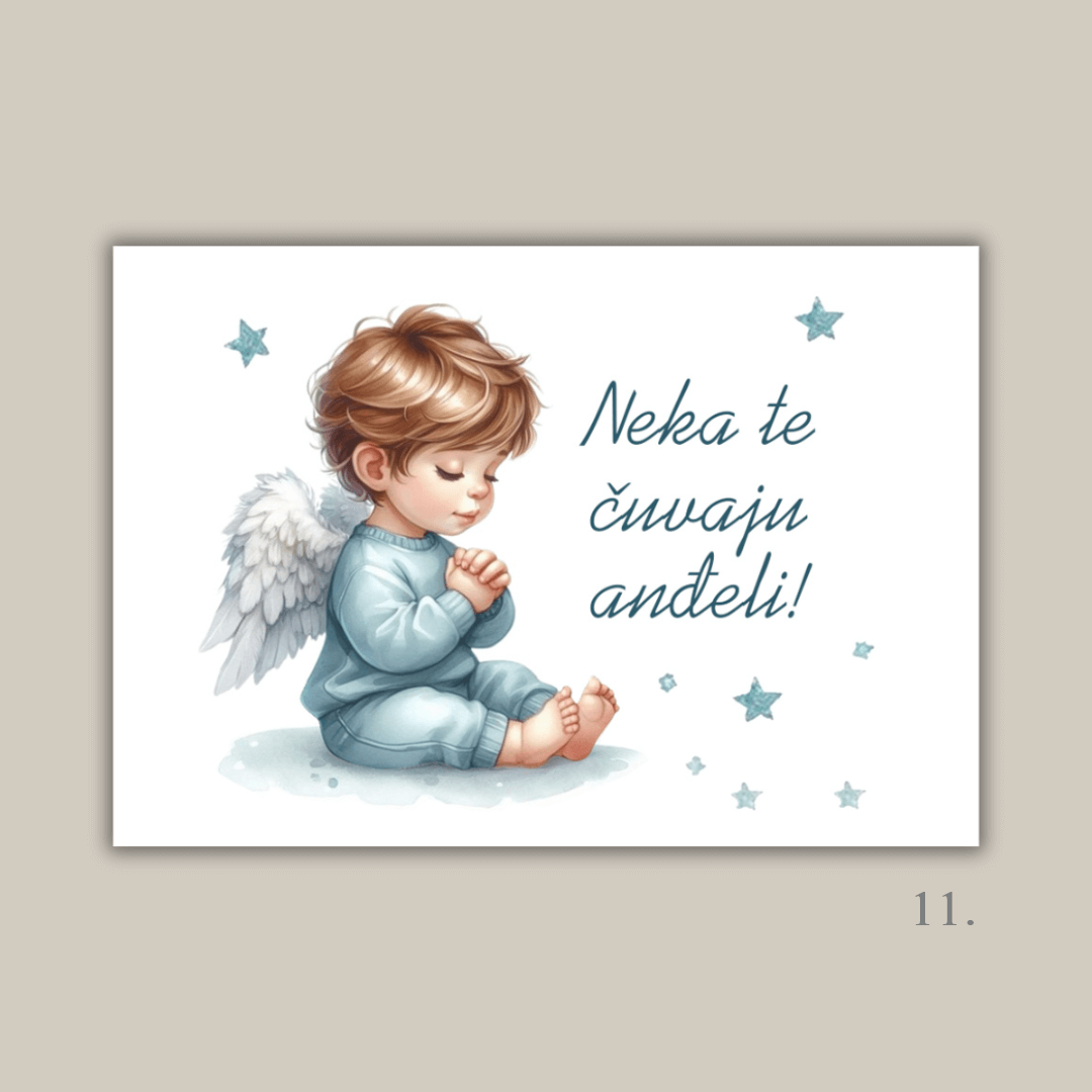 Magneti "Naj te čuvajo angeli" – nežen spomin za krst, rojstvo in posebne trenutke