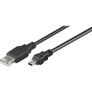 Microconnect USBAMB510 USB kabel USB 2.0 10 m USB A Mini-USB B Crno
