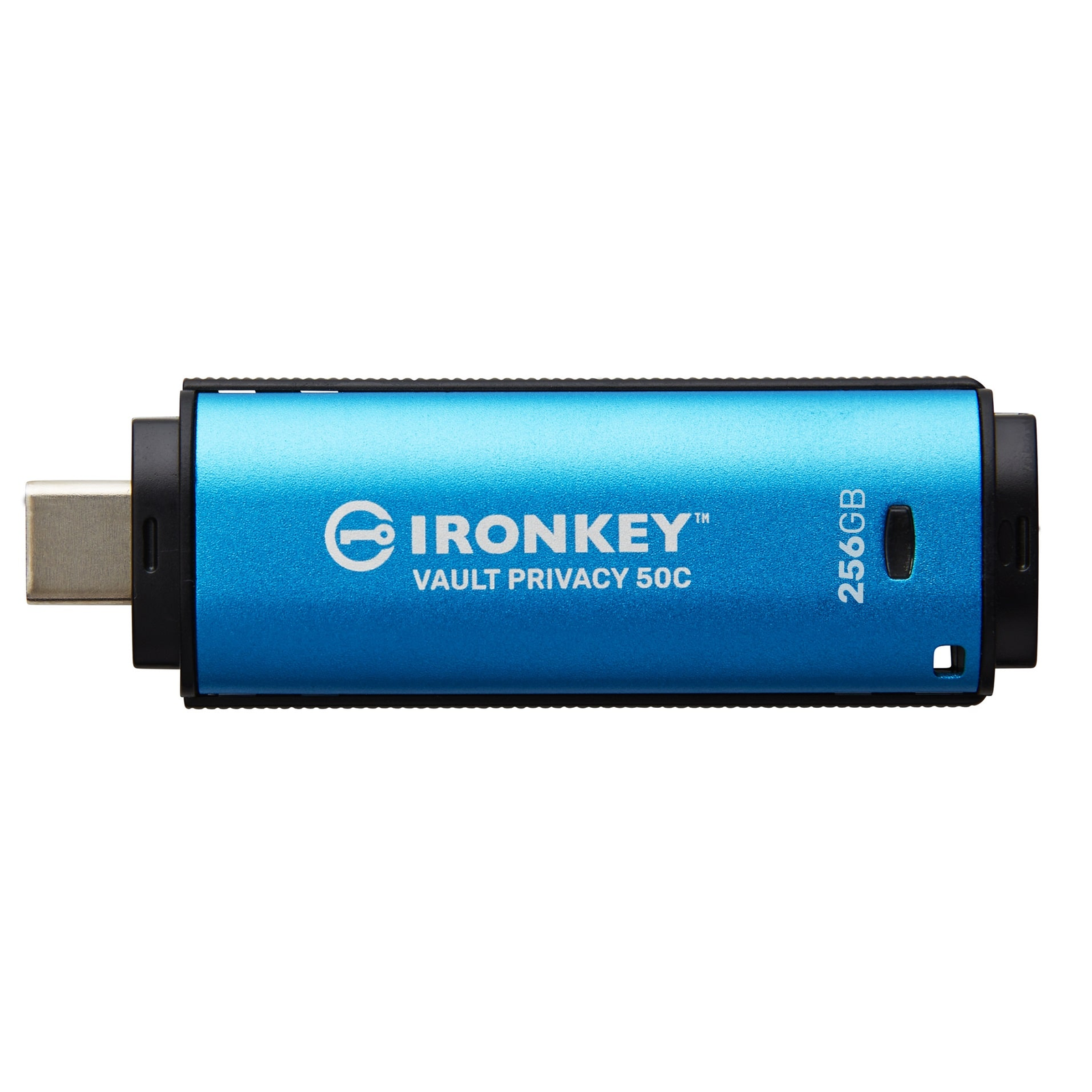 Kingston Technology IronKey Vault Privacy 50 USB izbrisivi memorijski pogon 256 GB USB Tip-C 3.2 Gen 1 (3.1 Gen 1) Crno, Plavo