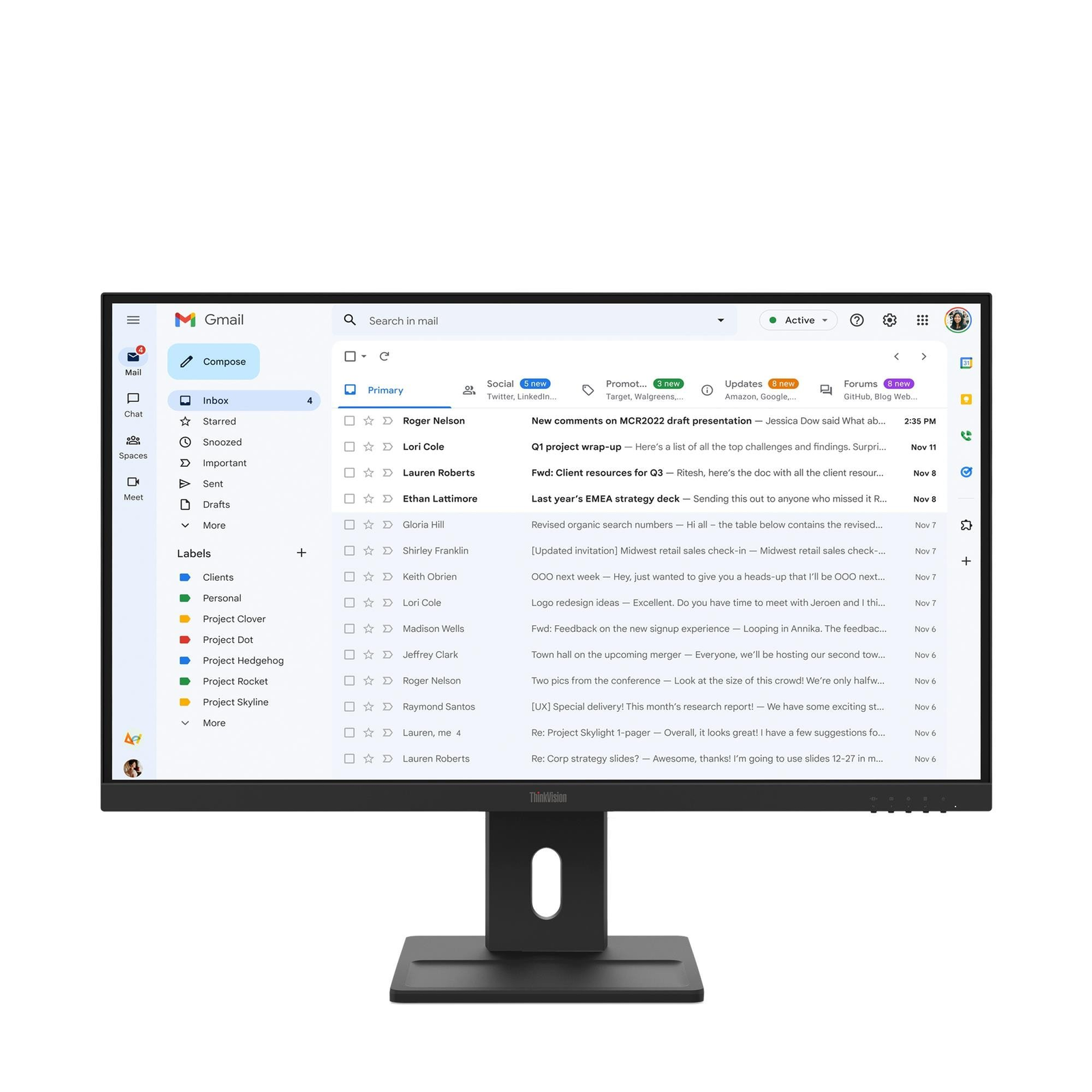 Lenovo ThinkVision E27-40 LED display 68,6 cm (27") 1920 x 1080 pikseli Full HD LCD Crno