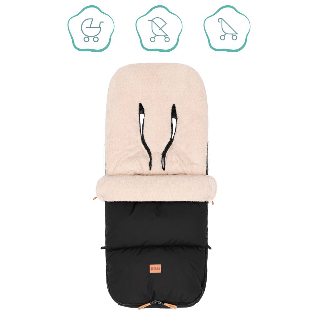 Fillikid Footmuff Kinley zimska vreća za kolica, Teddy black