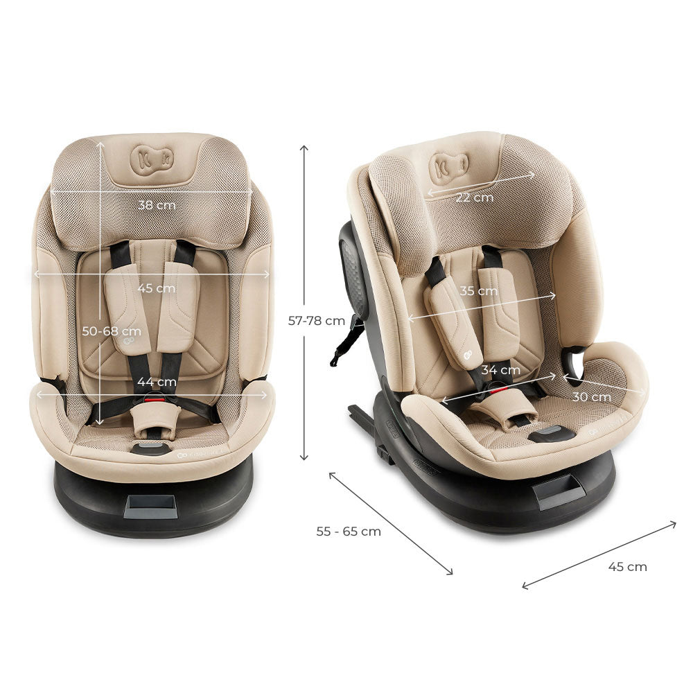 Kinderkraft autosjedalica XPEDITION 3 i-Size 0-36 kg (40-150 cm) 360, Beige