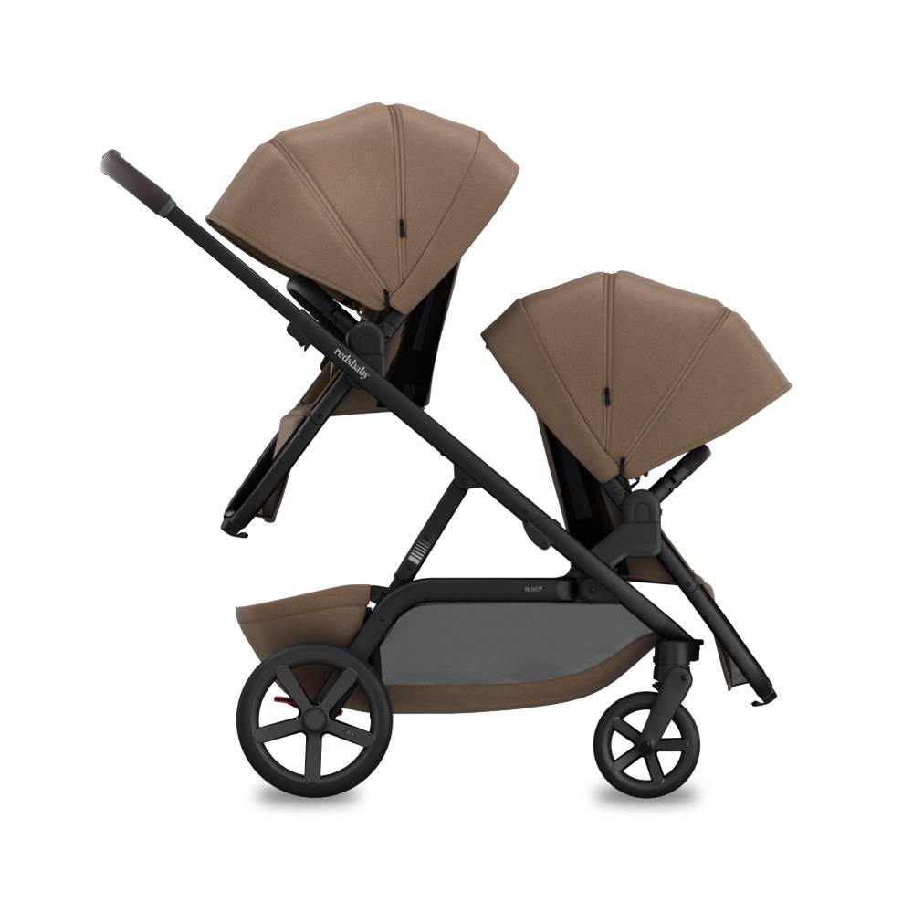 REDSBABY NUVO 2 Twin dječja kolica za blizance 2u1, Mocha