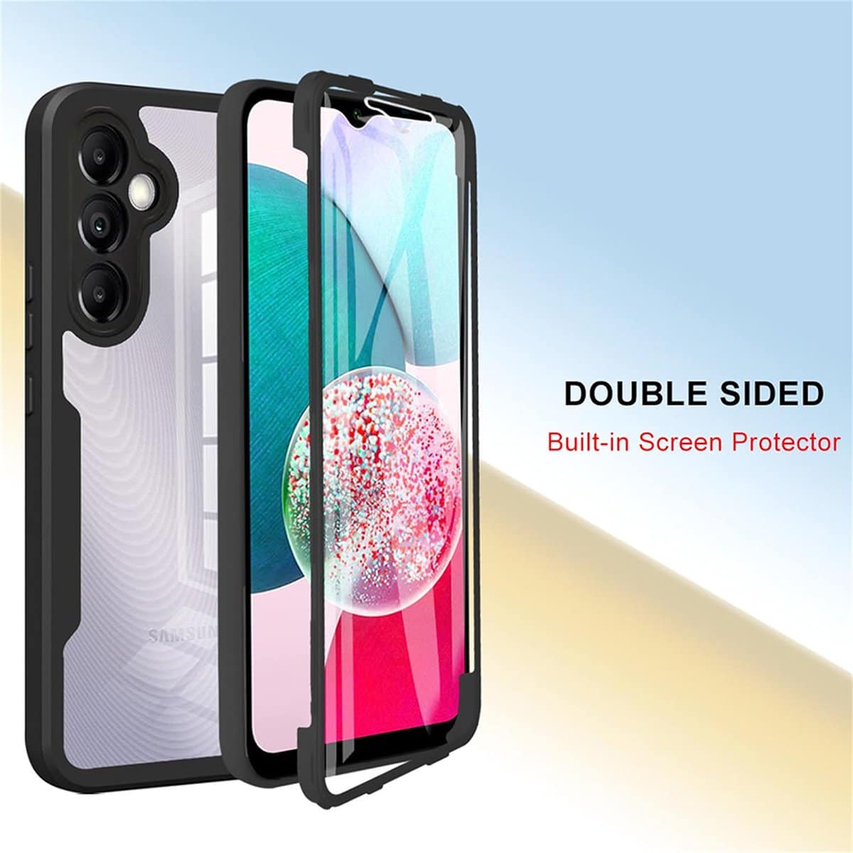 Techsuit – ColorVerse 360 Series dvostranska zaščitna maska za Samsung Galaxy A15 4G / A15 5G – črna