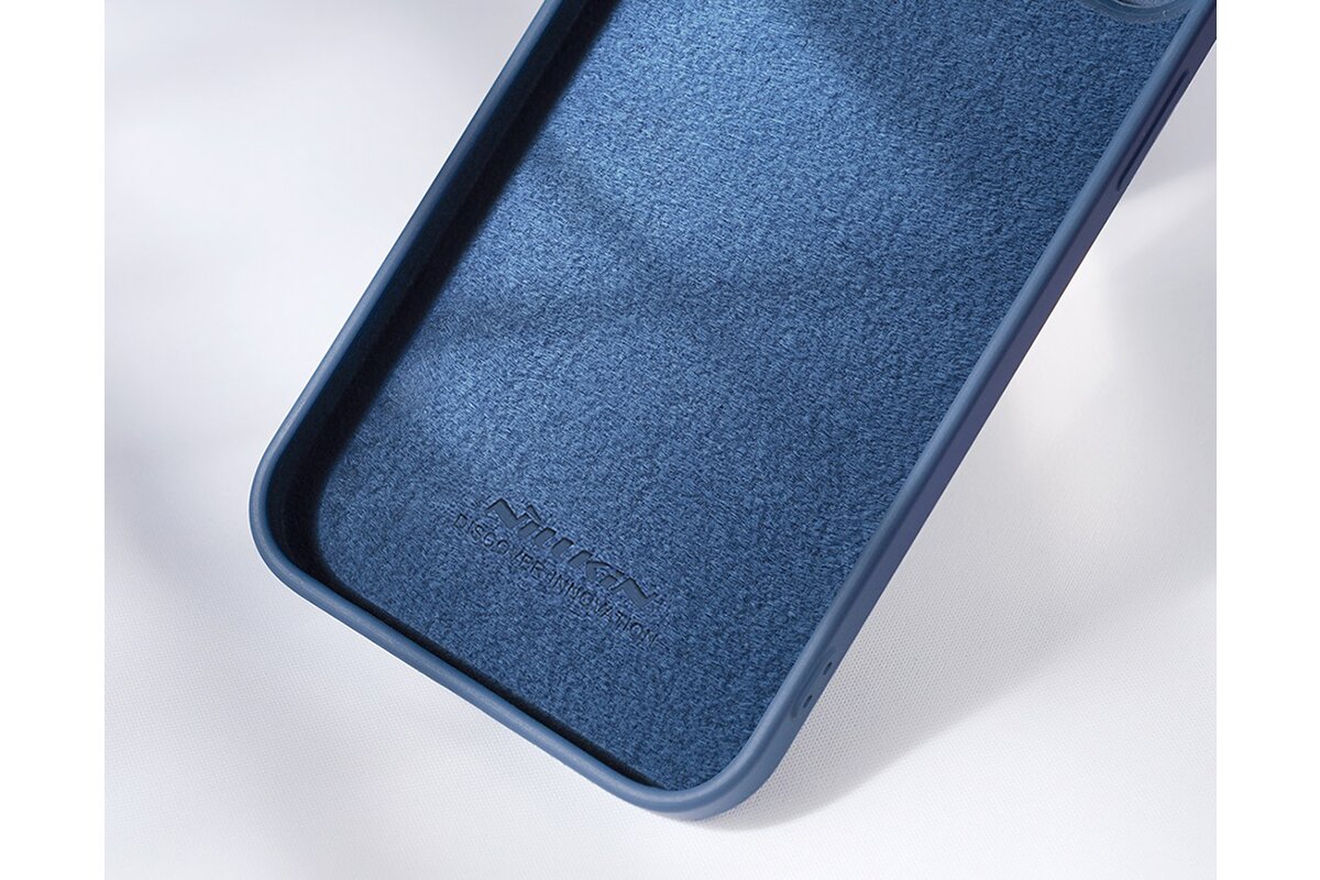 Nillkin CamShield Silky Silikonski ovitek za iPhone 15 Pro Max z zaščito za kamero - črn