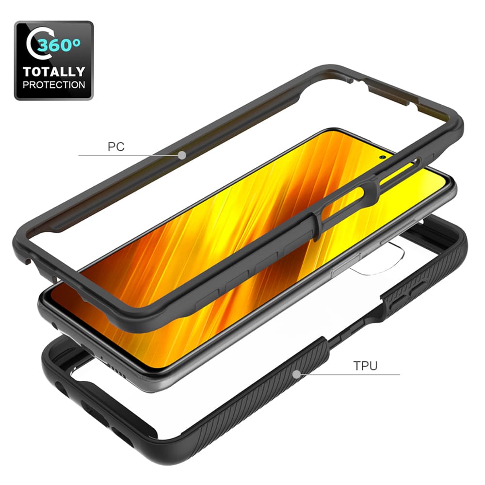 Techsuit - Defense360 Pro + zaščita za zaslon - Xiaomi Poco X3 / Poco X3 NFC / Poco X3 Pro - črna