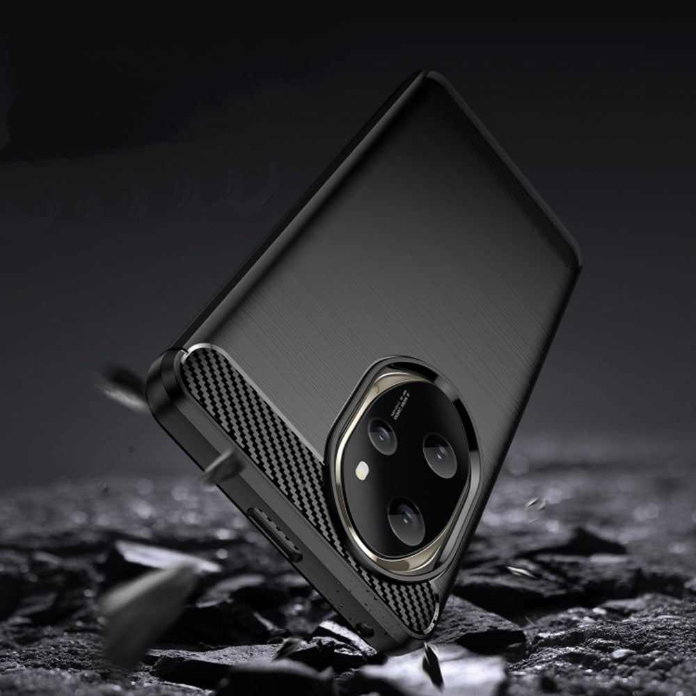Techsuit Carbon Silicone ovitek za Honor 200 – črna