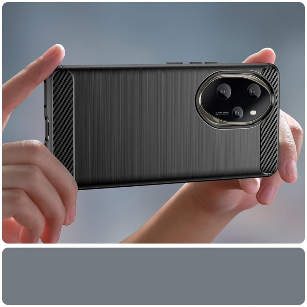 Techsuit Carbon Silicone ovitek za Honor 200 – črna