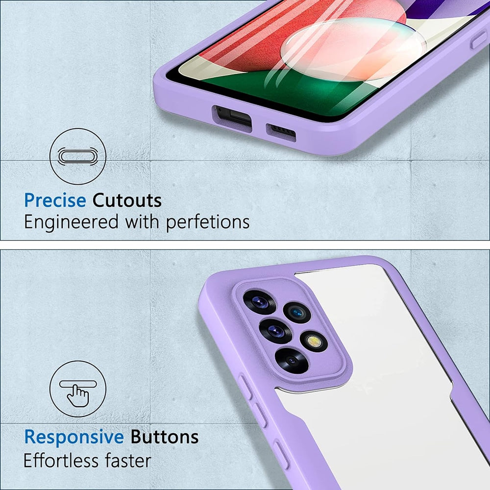 Techsuit – ColorVerse 360 Series obojestranska zaščitna maska za Samsung Galaxy A52 4G / A52 5G / A52s 5G – črna