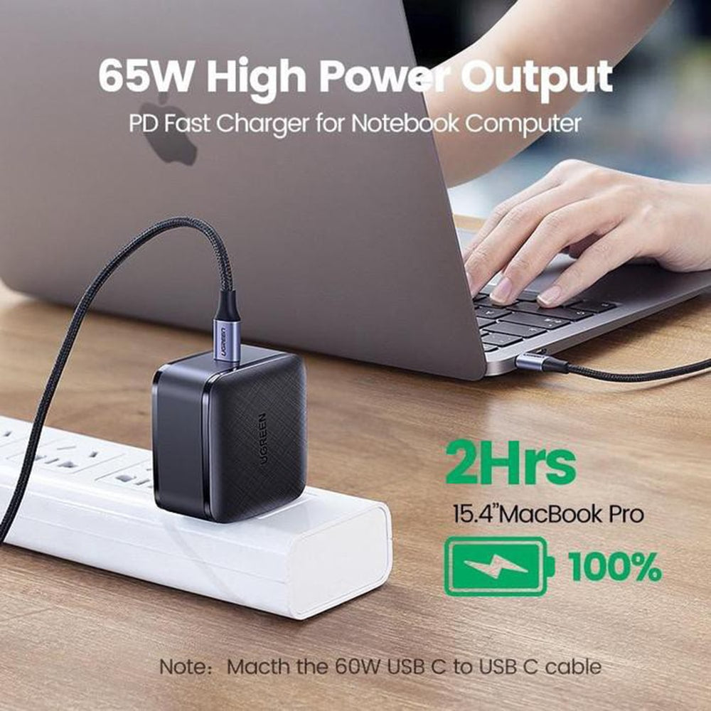 Ugreen - stenski polnilec (70817) - Type-C- PD GaN 3.0 - 65W 4A - črn