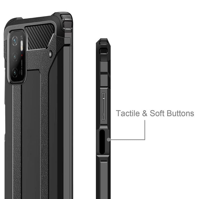 Techsuit - Hibridni ovitek - Xiaomi Redmi Note 10 5G / Poco M3 Pro 5G - črna