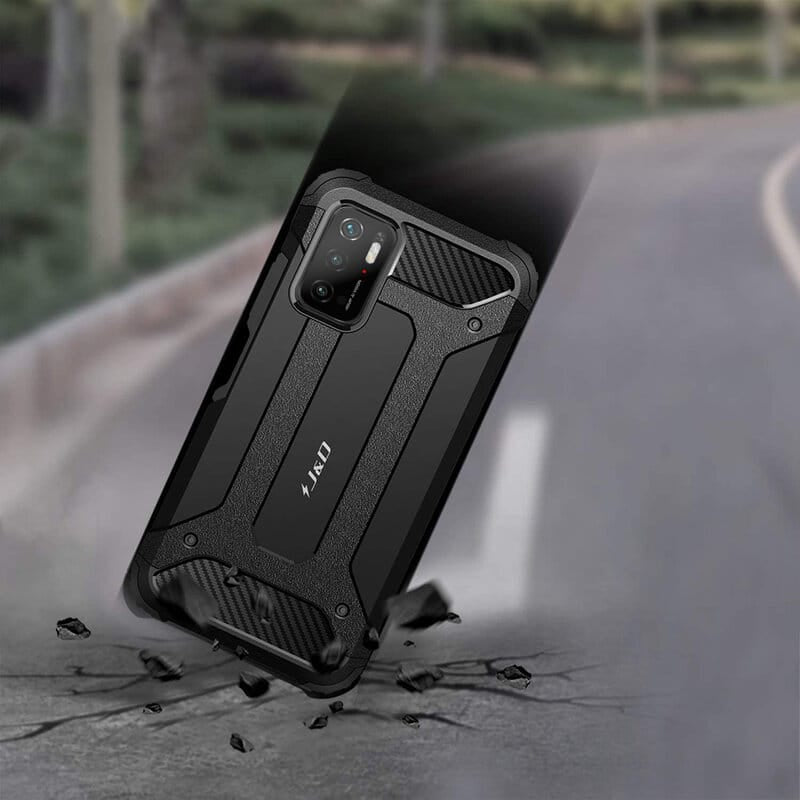 Techsuit - Hibridni ovitek - Xiaomi Redmi Note 10 5G / Poco M3 Pro 5G - črna