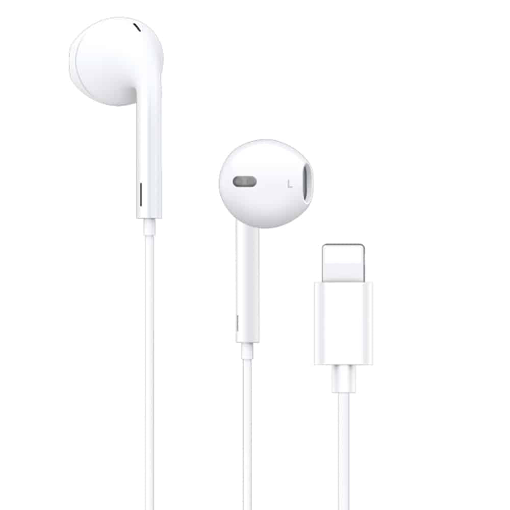 Yesido - Stereo slušalke (YH-20) - Lightning priključek z mikrofonom 120 cm - Bele