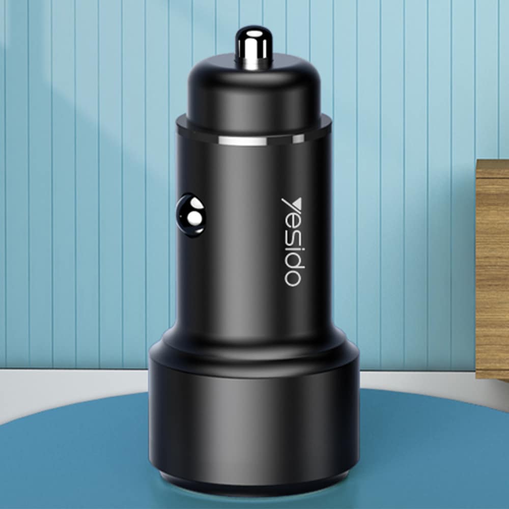 Yesido - Avto polnilec (Y43) - 2xUSB QC 3.0 36W - črn