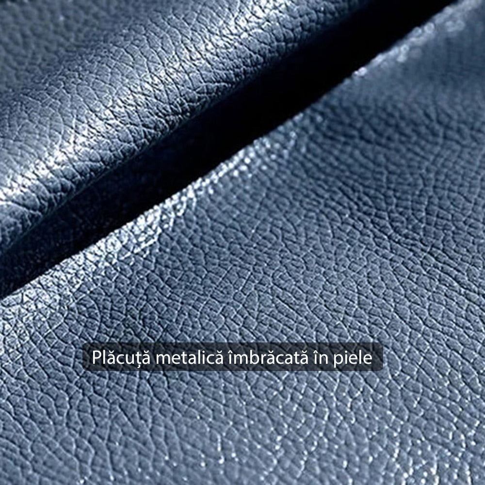 Techsuit - Kovinska plošča (MP01) z Magsafe in prevleko iz PU usnja - črna