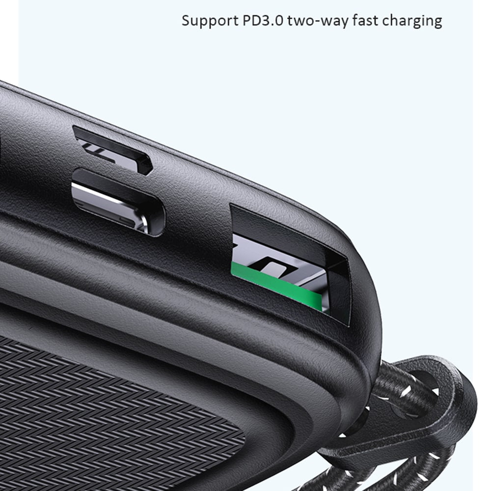 USAMS - Power Bank PB56 (US-CD151) - dvojni USB, Quick Charge 3.0, PD 3.0, 10000mAh - črna