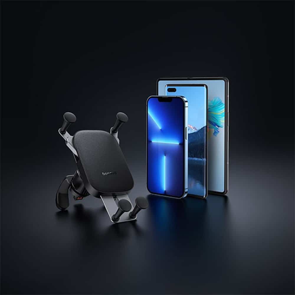 Baseus - Avto nosilec UltraControl Mega Series - za telefone z zložljivimi zasloni - Cluster Black