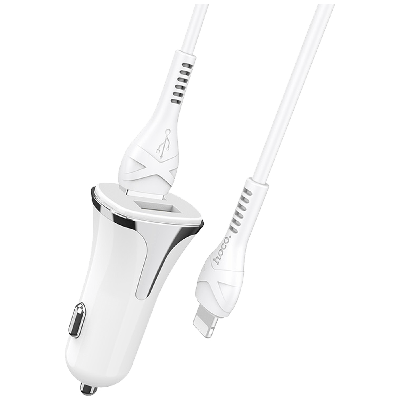 hoco. Auto punjač sa Lightning kabelom, QC, 2 x USB, 3.1 A - Z31 Universe double port, Lightning