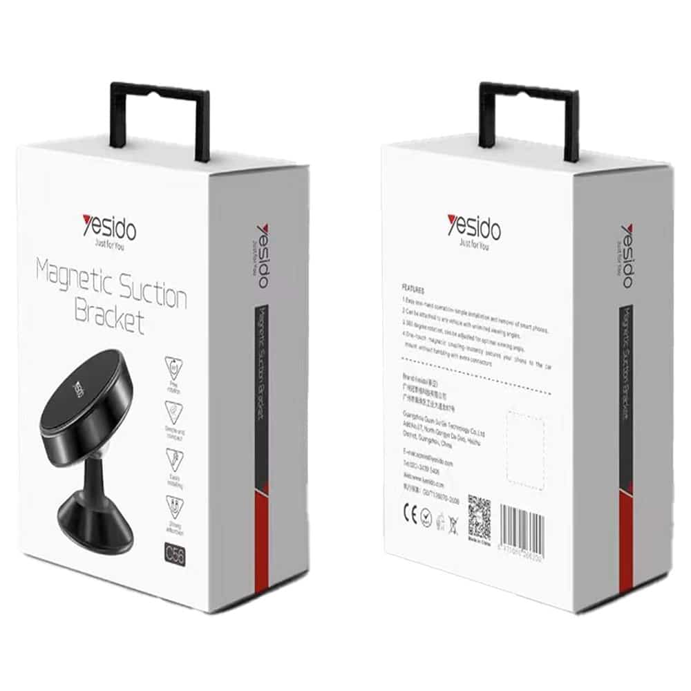 Yesido - Avto držalo (C56) - Gravity Grip, kot vrtenja 360°, za armaturno ploščo - črna