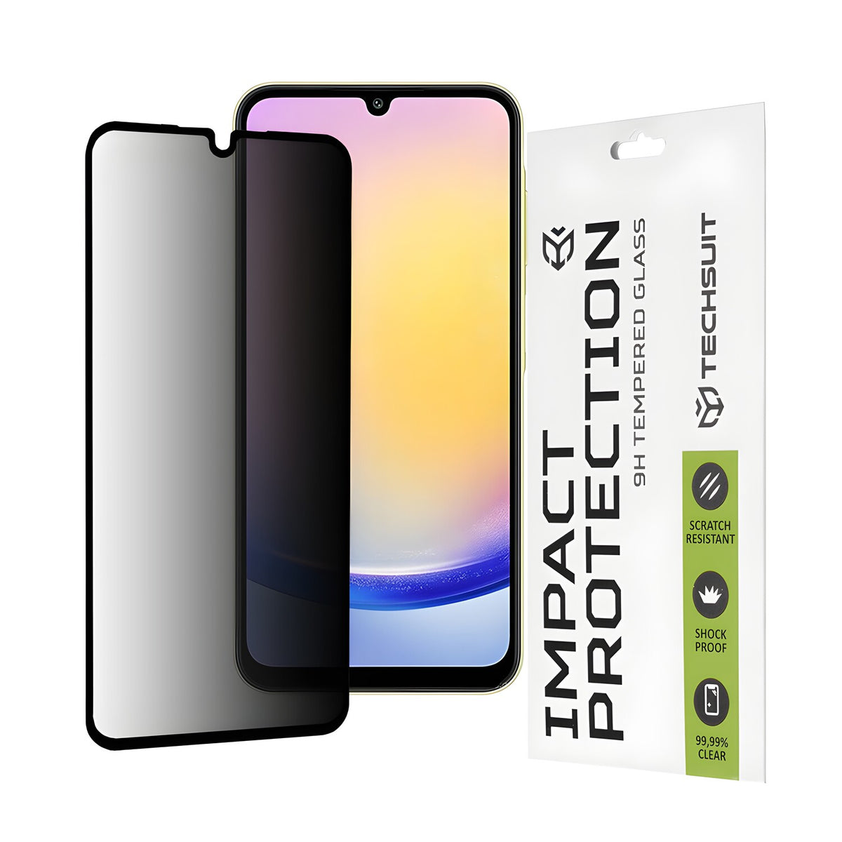 Techsuit zaštitno Anti-Spy staklo za Samsung Galaxy A25 5G - Crna KP36630