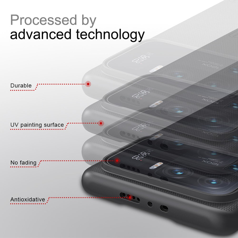 Nillkin Super Frosted Shield Pro trpežen ovitek za Xiaomi Mi 11 Ultra – črn