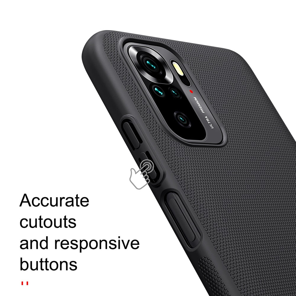 Nillkin - Super Frosted Shield - Xiaomi Redmi Note 10 4G / Note 10S / Poco M5s - črna