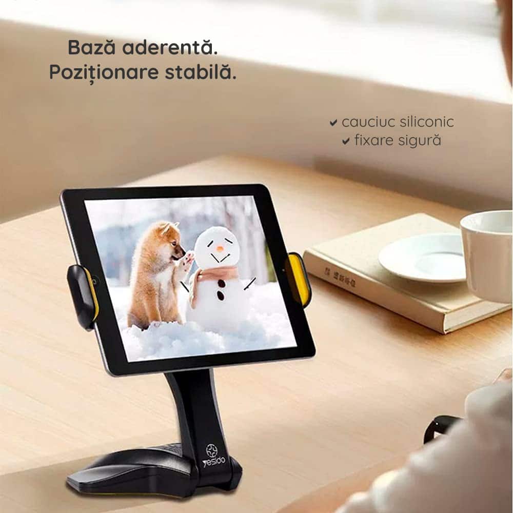 Yesido - Namizno stojalo (C21) - za telefon, tablico 6.5 - 10" - črno