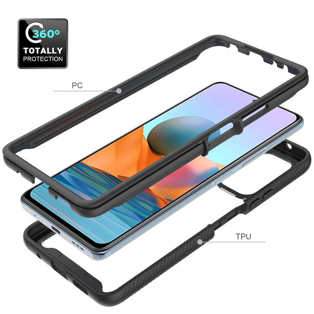 Techsuit - Defense360 Pro + zaščita zaslona - Xiaomi Redmi Note 10 4G / Note 10S / Poco M5s - črna