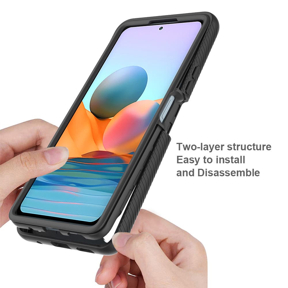 Techsuit - Defense360 Pro + zaščita zaslona - Xiaomi Redmi Note 10 4G / Note 10S / Poco M5s - črna
