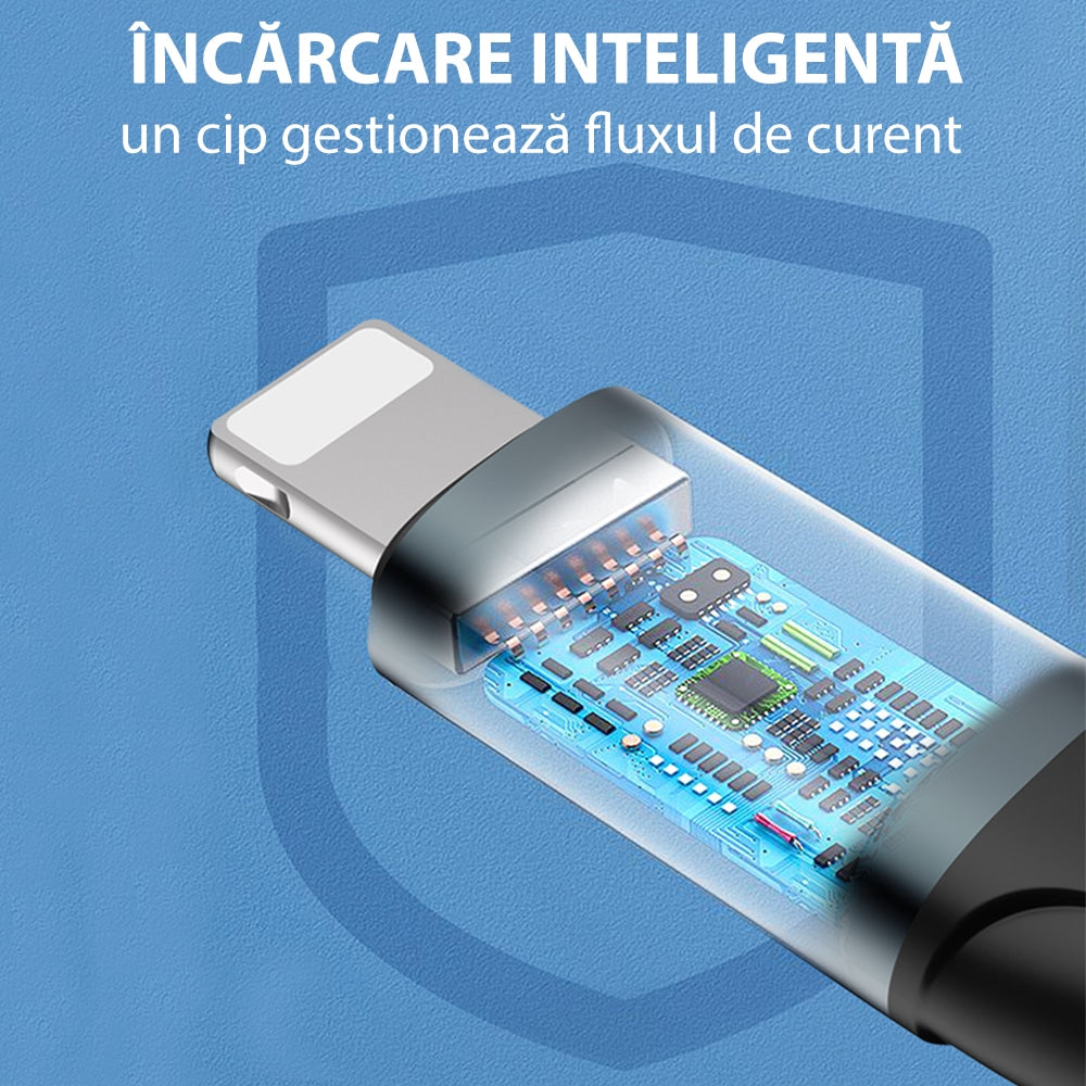 Yesido - Podatkovni kabel (CA-62) - USB na Lightning, 2,4 A, 1,2 m - črn