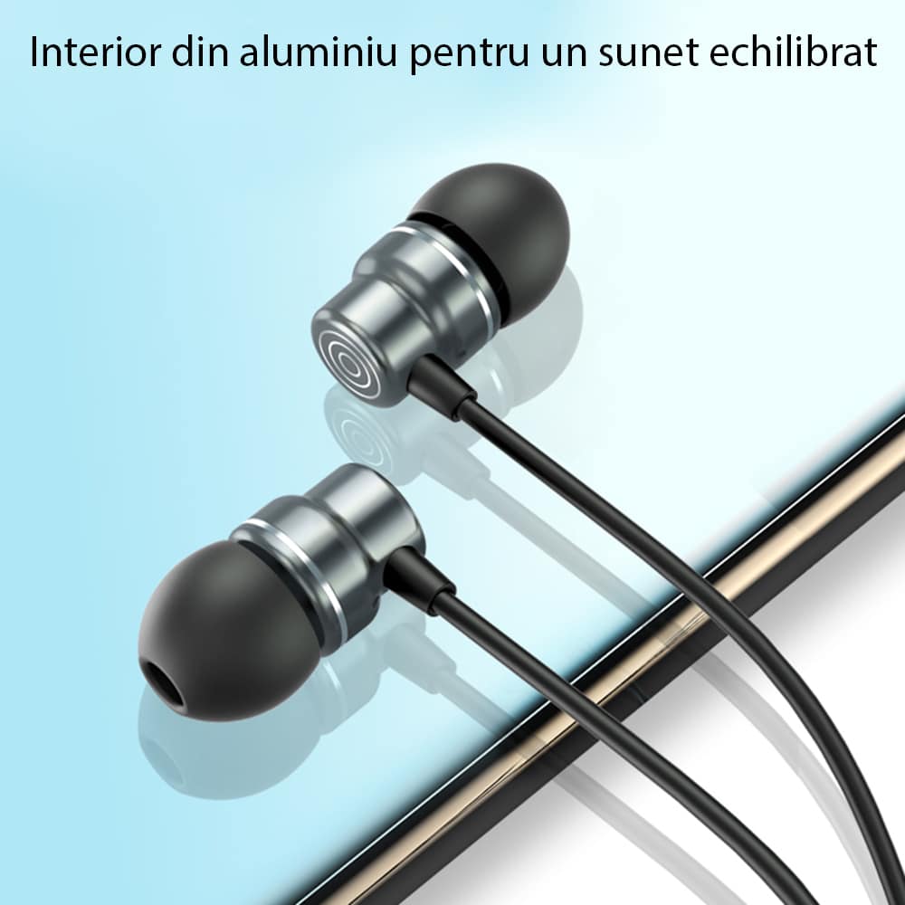 Yesido - Stereo slušalke (YH32) - 3,5 mm vtič z mikrofonom, 1,2 m - črne