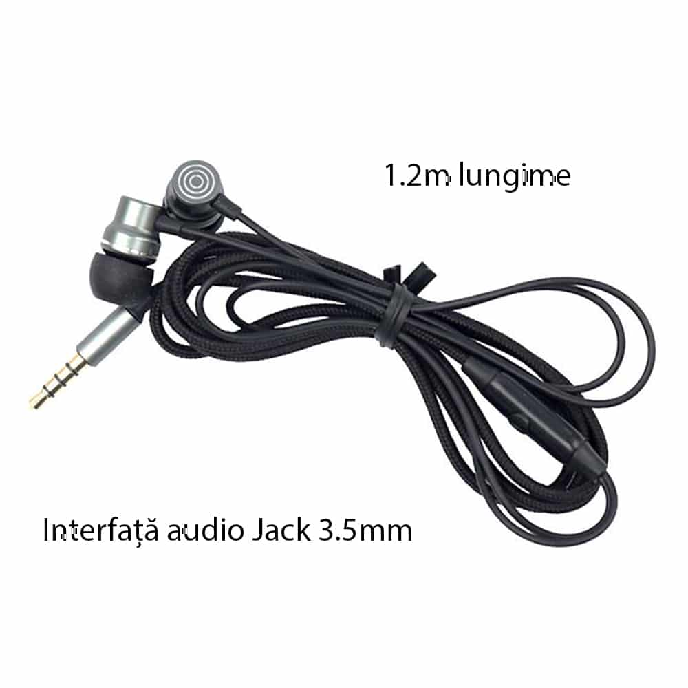 Yesido - Stereo slušalke (YH32) - 3,5 mm vtič z mikrofonom, 1,2 m - črne