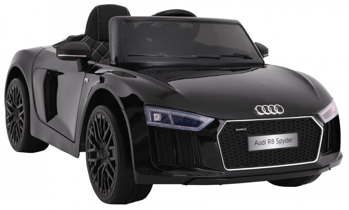 Licencirani auto na akumulator Audi R8 Spyder RS - crni/lakirani