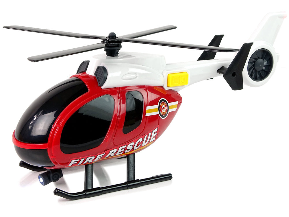 Set za igru helikopter i vatrogasni auto - crveni
