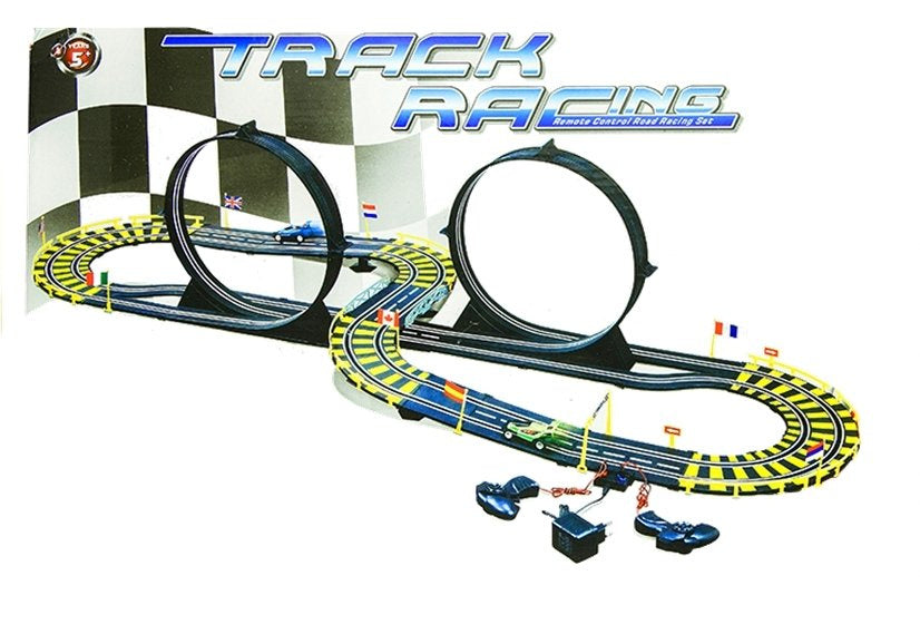 Trkaća staza s 2 automobila 168 cm x 68 cm - šarena